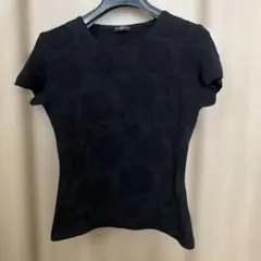 CHANEL ブラック 半袖 Tシャツ カメリア　ビンテージのサムネイル