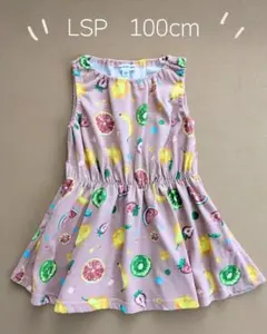 LSP　マーキーズ　ノースリーブワンピース　100cm　フルーツ柄　ピンクのサムネイル