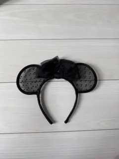 ミニー耳 黒 カチューシャ