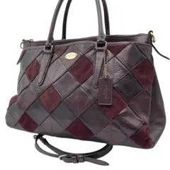 COACH F36698 パッチワーク 2way ショルダーバッグ ハンドバッグ