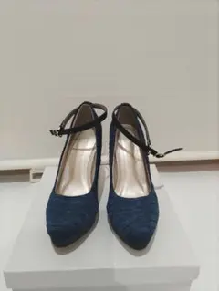 Dulcis Regalo　プリーツサテンアンクルストラップハイヒール