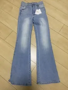 GRL ハイウエストフレアデニムパンツ