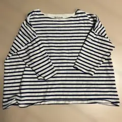 BEAMS HEART ストライプ七分袖Tシャツ