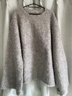 【NICE CLAUP】ウール混紡 オーバーサイズセーター