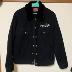 希少 クリームソーダボア付きジャンパー(中古美品)ブラックカラー