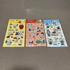 スヌーピー シール 3枚セット　ステッカー　ぷくぷく　シール帳