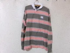 97172　カンタベリー　ラガーシャツ　茶色他ボーダー　３L