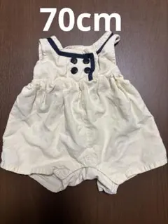 70cm ベビーロンパース　バースデイ　重ね着　おしゃれ　ベビー服
