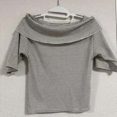 GORGE オフショルダー トップス ボーダー フリーサイズのサムネイル