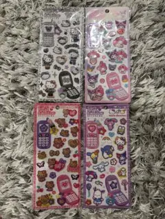 平成はっぴーフォン　キティ　日焼け　ギャル　黒 ウサハナ クロミ 4枚セット