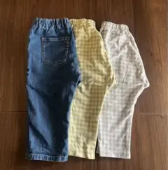 デニム・イエロー・ブルー　 3色セット ボトムス90センチ