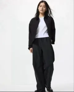 UNIQLOジャージーカープパンツブラック Sサイズ パンツ
