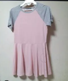 マリークワント　半袖ペプラムチュニック　デイジー　ライトピンク　Mサイズ