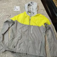 ナイキ ランニングジャケット XL グレー イエロー NIKERUNNING
