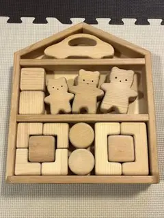 高島屋限定 キタモククラフト ままごとミニハウス 木製 積み木 知育玩具のサムネイル