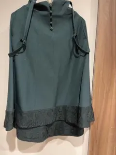 Yes ダークグリーン フレアスカート