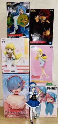 リゼロ　ヒロアカ　物語シリーズ　SPY×FAMILY フィギュアセット全7体