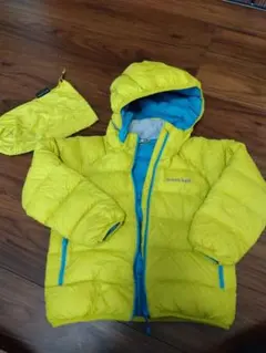 モンベル イエロー ダウン フード付き　110