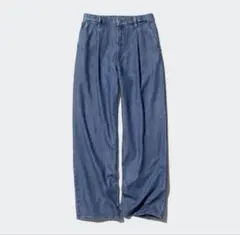 ドレープデニムタックパンツ ユニクロ XL デニムパンツ