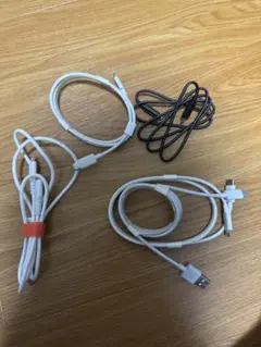 USB充電ケーブル 4本セット ホワイト ブラック　TYPE-C