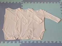 UNIQLO ユニクロ ベヒー肌着 長袖 ボディースーツ 80cm ３枚 無地