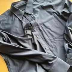 UNIQLOノンアイロンジャージーシャツ ネイビーのサムネイル