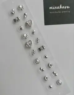 may様　専用　耳ツボジュエリー　チタン粒　シルバー　シンプル　【134】
