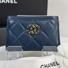 CHANEL シャネル19 名刺入れ カードケース マトラッセ レア 美品