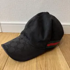 GUCCI GGキャンバス キャップ ブラック Mサイズ 58cmのサムネイル
