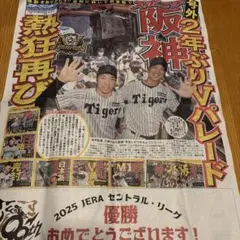 阪神タイガース 2025年優勝パレード号外新聞　２枚セット
