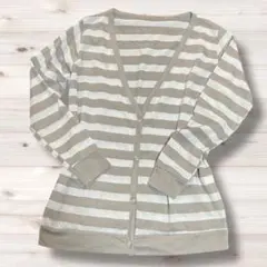 レディース　ロングカーディガン　ボーダー　横縞　ラメ　キラキラ　薄手