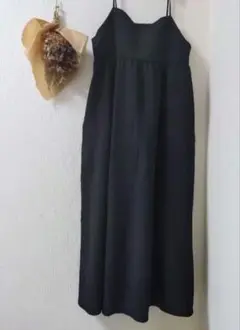 【GLOBAL WORK 】黒のキャミソールロングワンピース