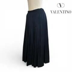 VALENTINO 総柄 フレア ロングスカート ブラック 42
