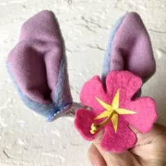 【美品】スティッチ　ヘアピン　パッチン　リロ&スティッチ　ディズニーシー　つけ耳
