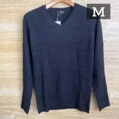 LOUIS CHAVLON メンズ　紳士　ニット　セーター　　Vネック ネイビー