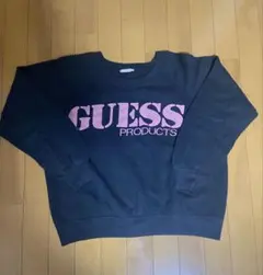 GUESS ブラック スウェット トレーナー