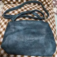 D.KELLY ショルダーバッグ 合成皮革　斜め掛け　青緑色