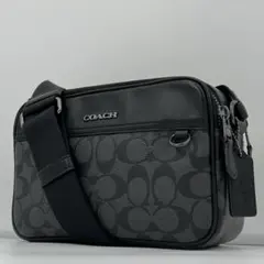 未使用級✨コーチ PVC ショルダーバッグ シグネチャー チャーム 黒