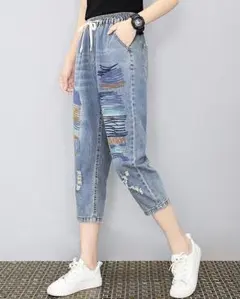 大きいサイズ レディース デニム　パンツ　春夏 秋 新品