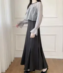 ABITOKYO ショート丈シアーボレロ＆マーメイドキャミワンピースコンビのサムネイル