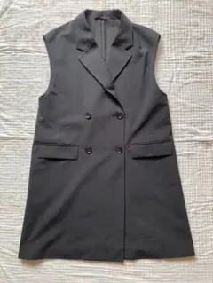 MANA今西優子さん着用GUジーユーダブルブレスト ベストジレ　ブラック