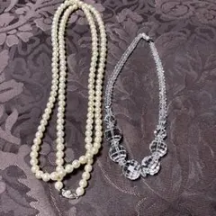真珠パールネックレス　水晶
