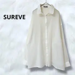 SUREVE シアーシャツ　ブラウス　ラメ　光沢　長袖　羽織り　オーバー　透け感のサムネイル