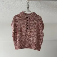 STYLEMIXER クロシェポロニット ピンク FREEサイズのサムネイル