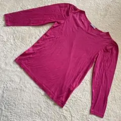 90sヴィンテージ イヴサンローラン ピンク　ロゴ刺繍　長袖シャツ