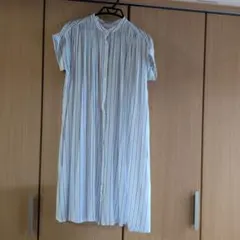 hareiro ストライプ シャツワンピース 半袖 M