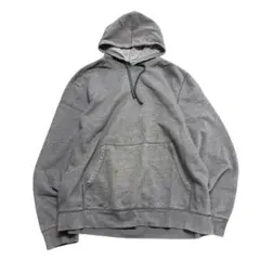 無地パーカー　シンプル　ビッグ　TEK GEAR 古着　グレー　2XL 7Ab