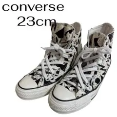 美品 コンバース　23cm ジオメトリック ハイカット モノトーン オールスター