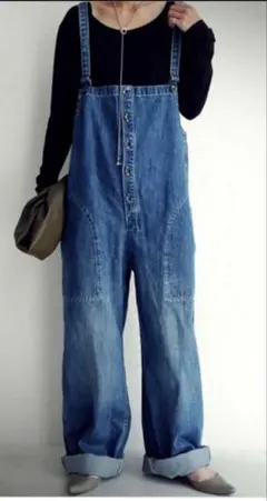[ゆき様専用]アンティカデニムサロペット・前ボタンオーバーオール