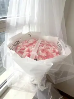 特価美品50本枯れないお花フラワー花束バラソープフラワー造花母の日誕生日結婚式